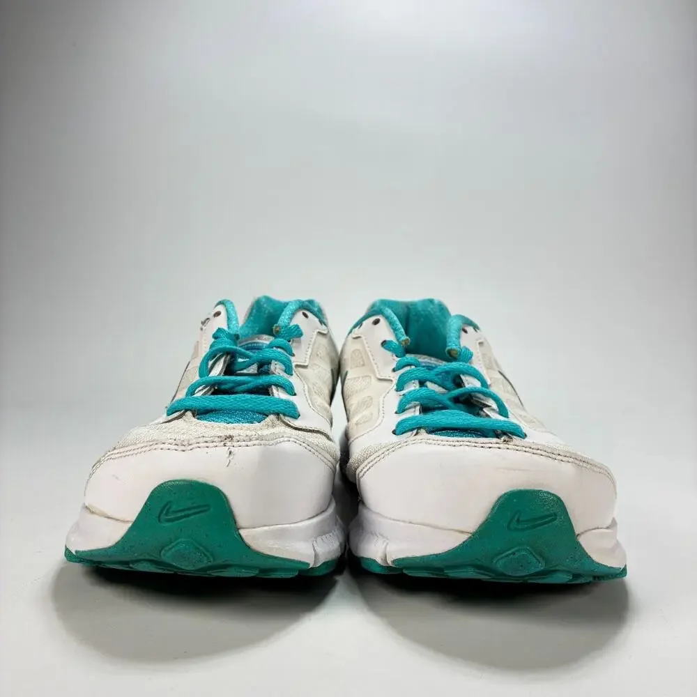 Nike Downshifter 6 White Teal Athletic Running Shoes 684765-111 Women's Size 10